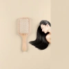 Meridian massage comb, health care airbag square large board wooden comb, portable washing, grooming and hair care comb Specification image